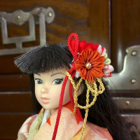 Japanese Tsumami Kanzashi Hair Ornaments for 1/6 size Dolls by Roshino’s Ministry of Trade Garments Division  ロシーノ貿易省服飾課謹製 ドール用つまみ細工かんざし